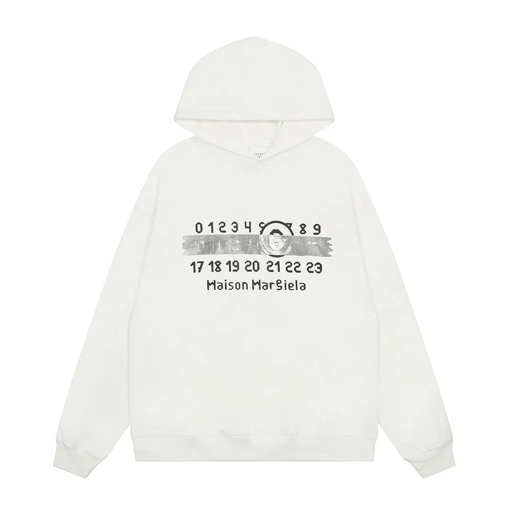 Maison Margiela Maison Margiela White Hoodie with Number Print White - 1