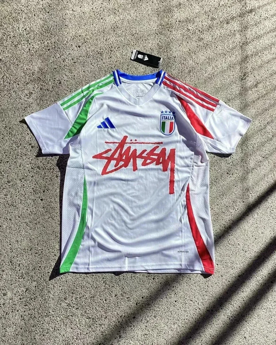 Adidas Adidas x Stussy Italia Jersey White Red Green White - 1