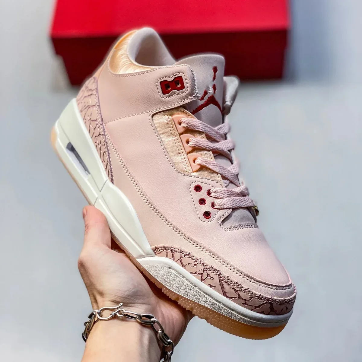 Jordan Nike Air Jordan 3 'Pink Cement' Sneakers Pink - 1