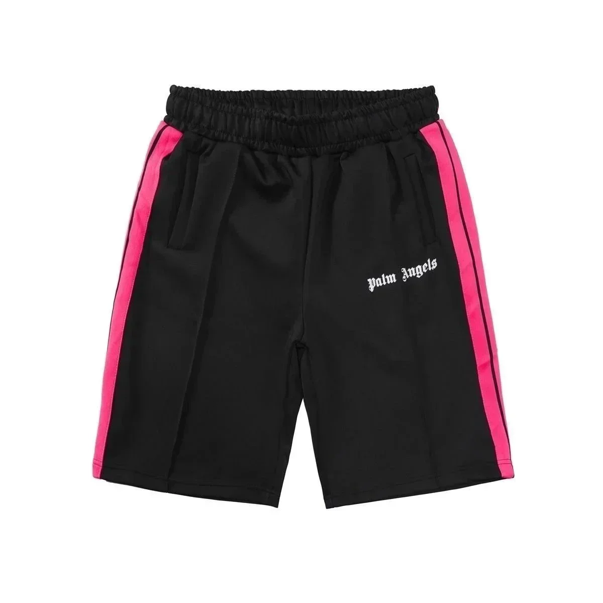 Palm Angels Palm Angels Bear Black with Pink Stripe Shorts Black - 1