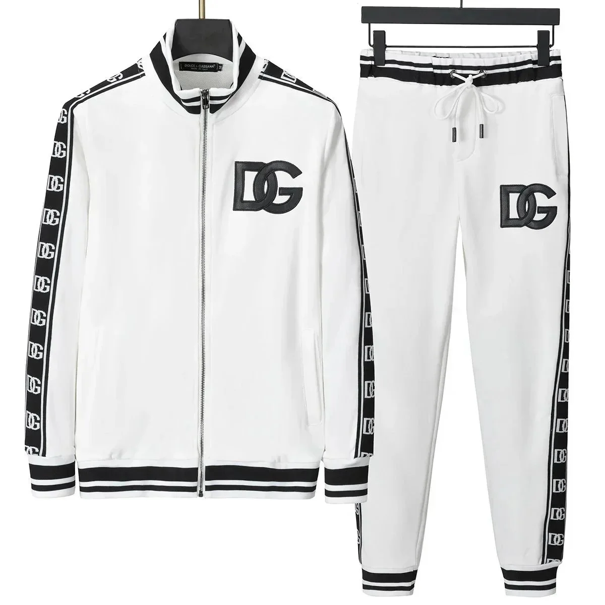 Dolce & Gabbana Dolce & Gabbana White DG Logo Tracksuit Set White - 1