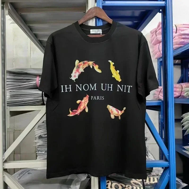 Givenchy Black Koi Fish Print T-Shirt Black - 1