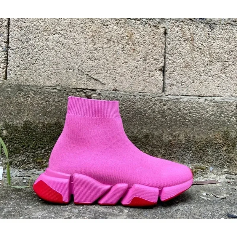 Balenciaga Balenciaga Speed Trainer Pink Sock Sneakers Pink - 1