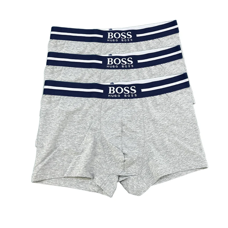 Hugo Boss Hugo Boss Grey Solid Boxer Briefs Grey - 1