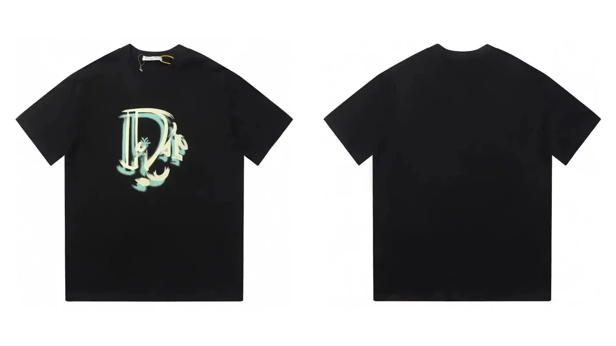 Dior Dior Black 'DD' Logo T-Shirt Black - 1