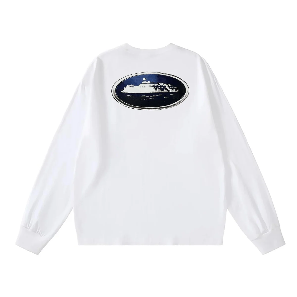 Other White Long Sleeve T-Shirt with Boat Print White - 1
