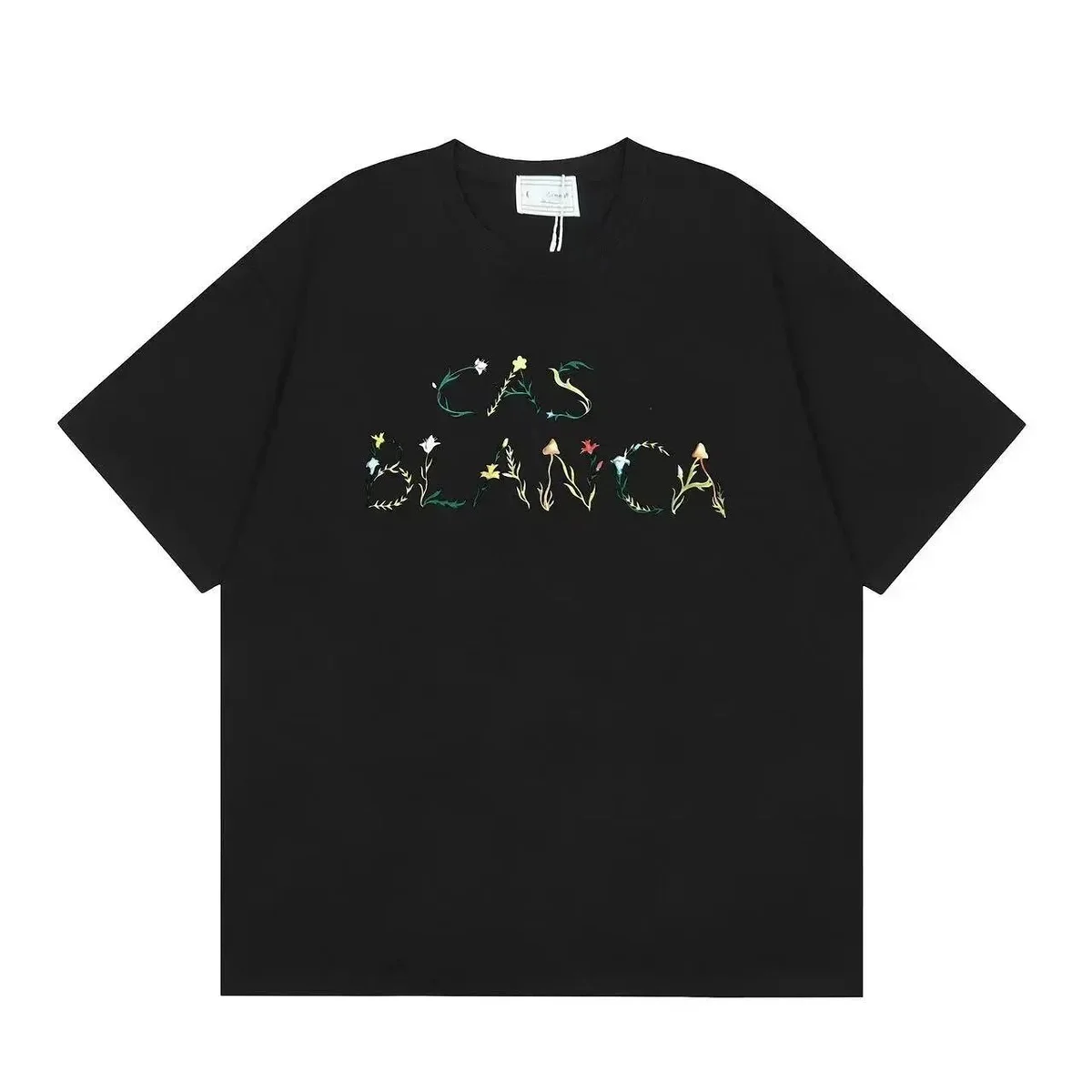 Casablanca Casablanca 'CAS BLANCA' Embroidered T-Shirt Black Black - 1