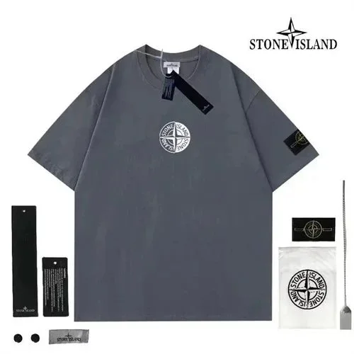 Stone Island Grey Logo T-Shirt