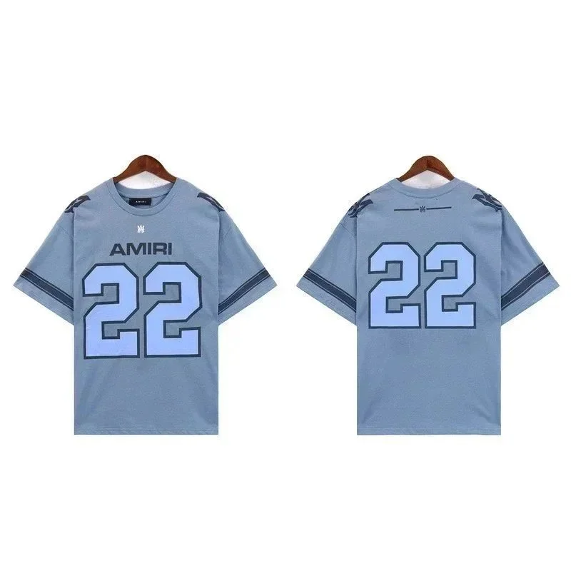 Amiri Amiri 22 Jersey T-Shirt Light Blue Blue - 1