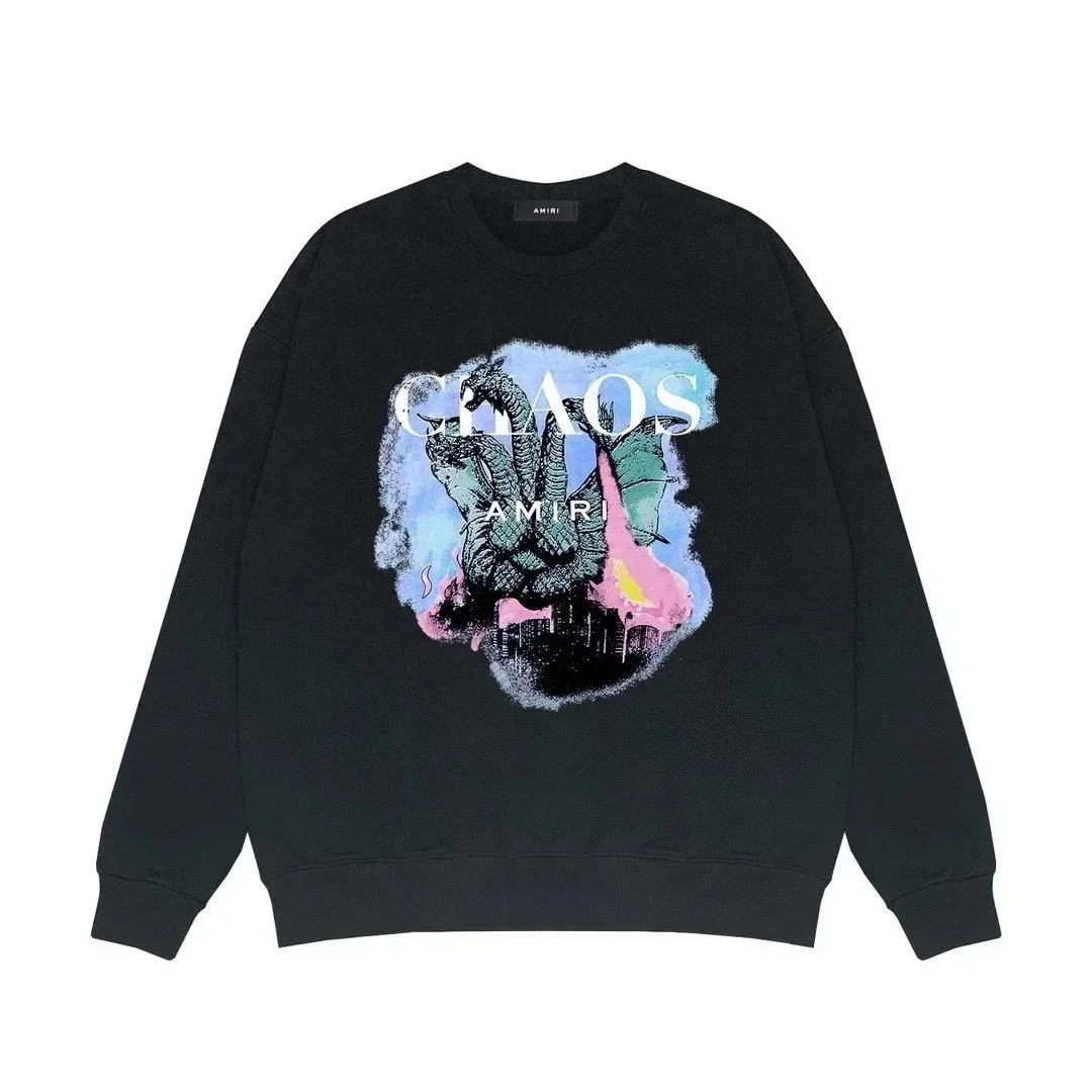 Amiri Amiri Chaos Black Graphic Sweatshirt Black - 1