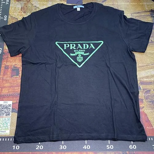 Prada Prada Black Triangle Logo T-Shirt Black - 1