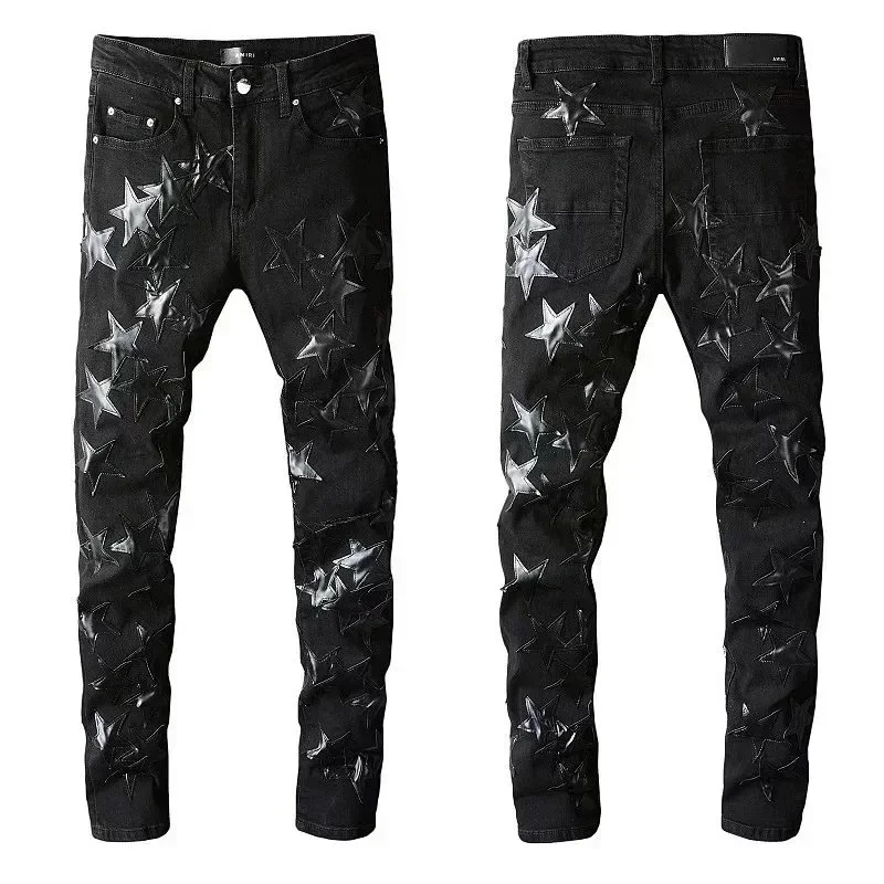 Other Black Star Print Jeans Black - 1