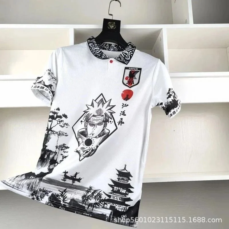 Other Anime-Inspired Polo Shirt with Japanese Art Print White - 1