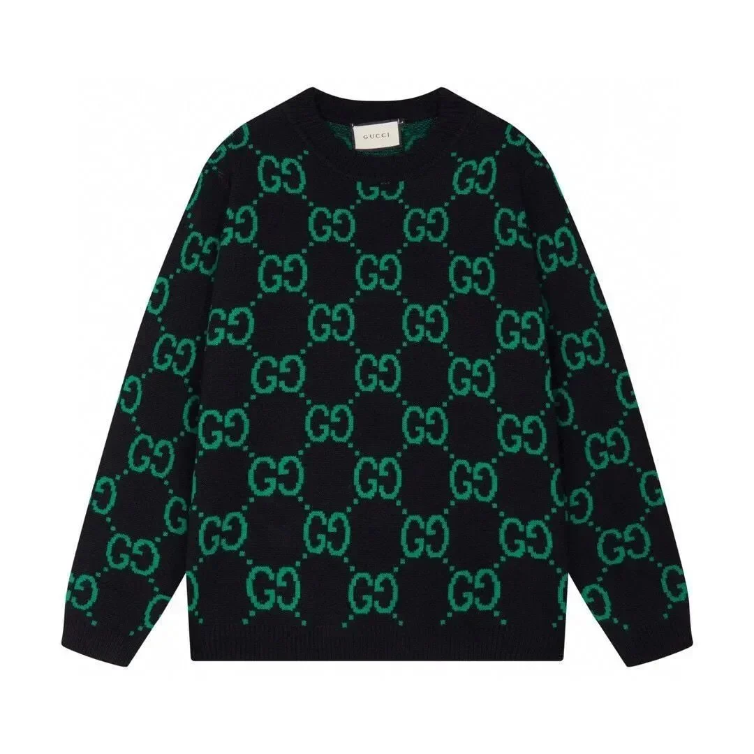 Gucci Gucci GG Monogram Sweater Black/Green Black - 1