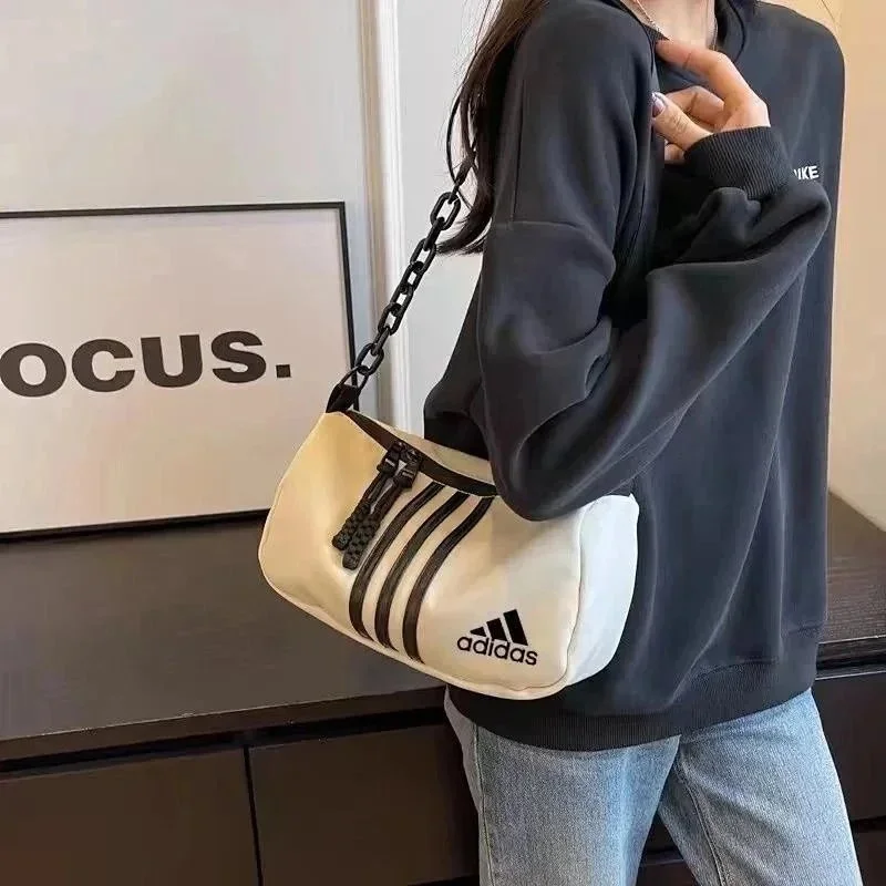 Adidas Adidas White Black Striped Shoulder Bag White - 1