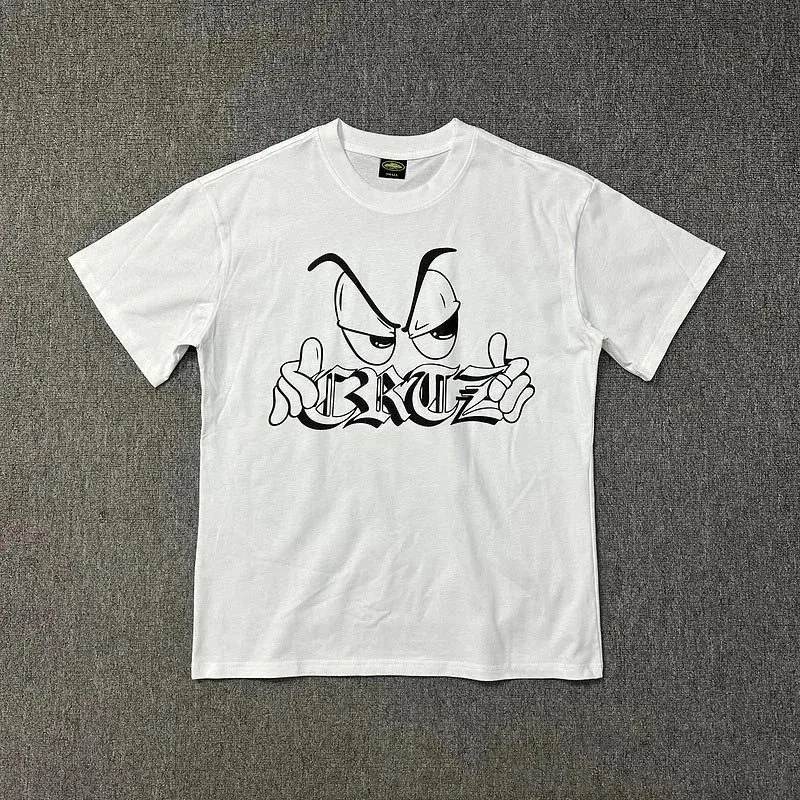 Other White Graphic T-Shirt with 'CRUE' Print White - 1