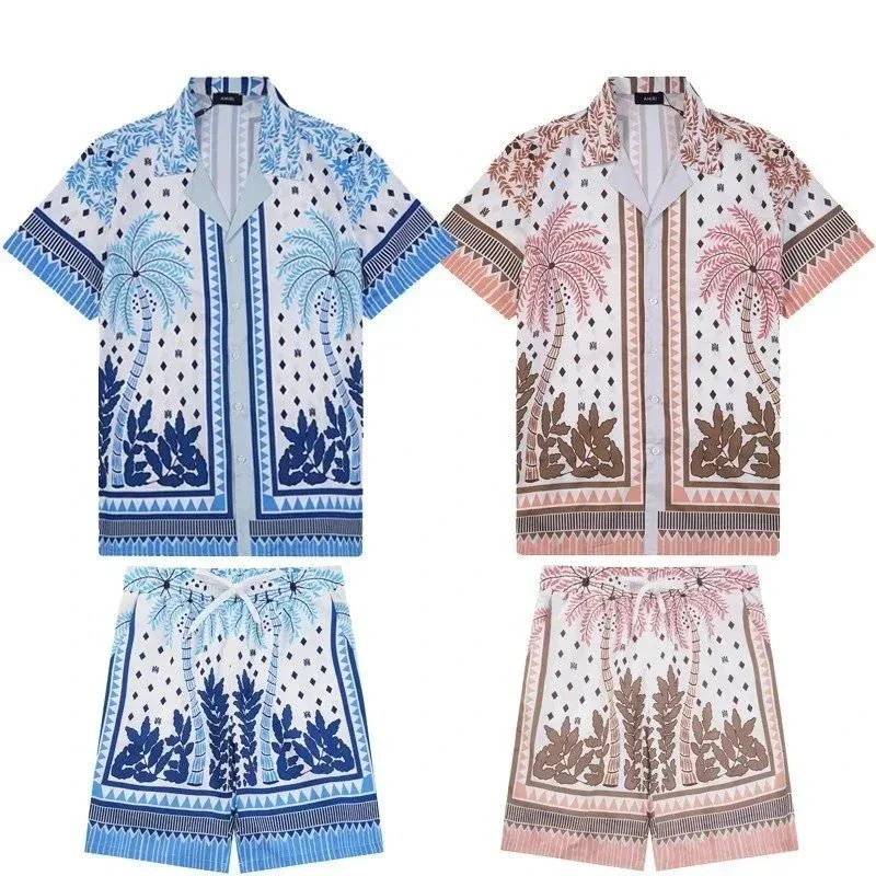 Other Printed Palm Tree Co-ord Set Blue - 1