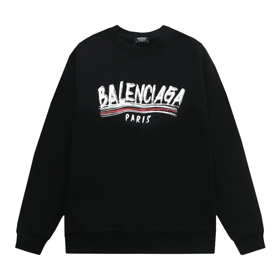 Balenciaga Balenciaga Black 'BALENCIAGA PARIS' Sweatshirt Black - 1
