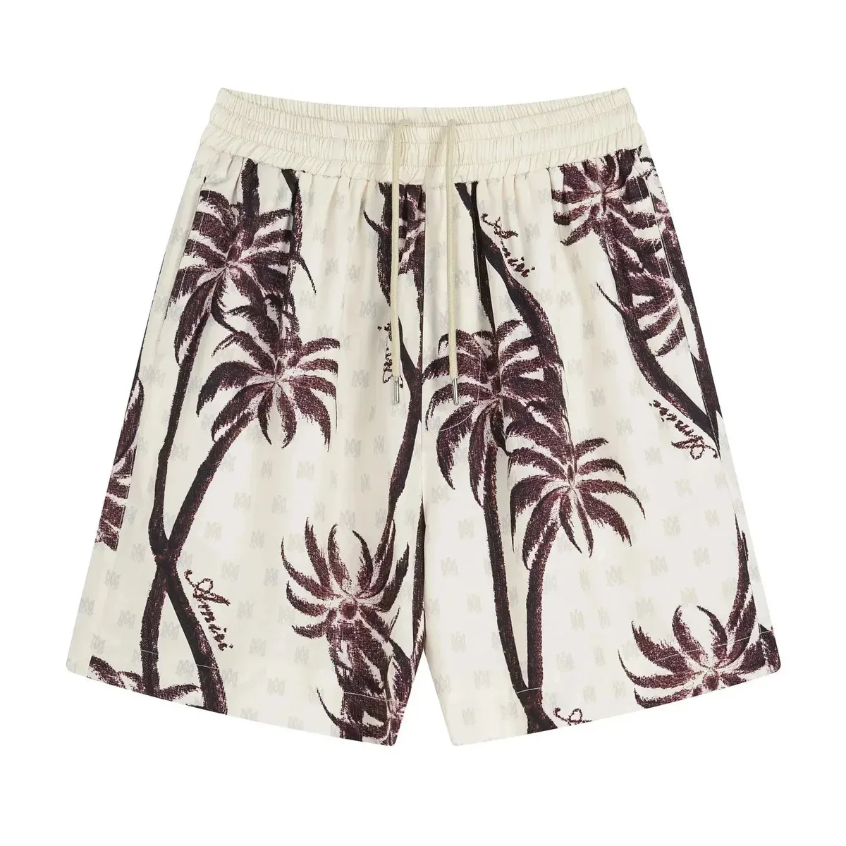 Marcelo Burlon Marcelo Burlon Wings Palm Tree Print Shorts Cream - 1