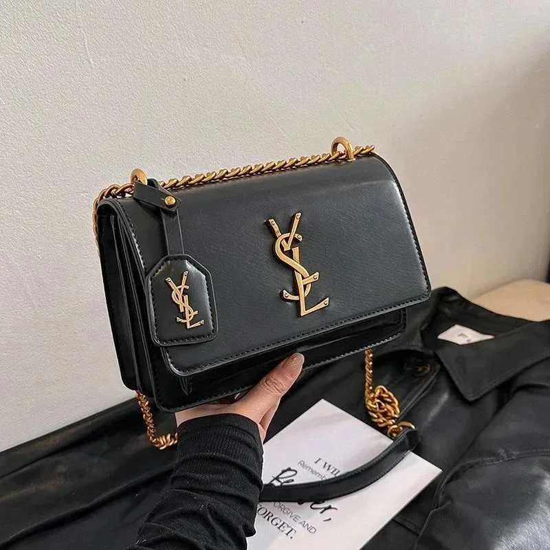 Saint Laurent YSL Sac de Jour Black Leather Shoulder Bag Black - 1