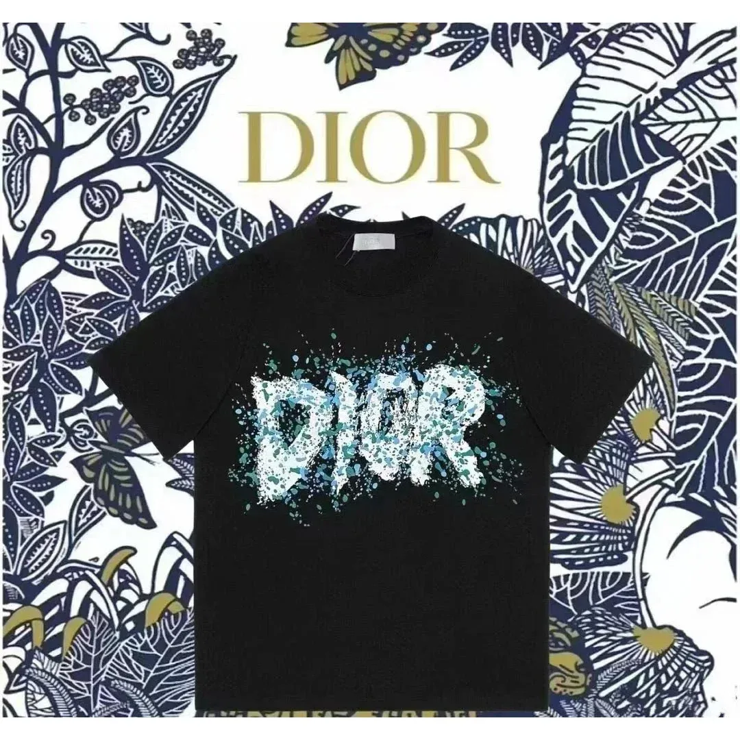 Dior Dior Black 'DIOR' Splatter T-Shirt Black - 1