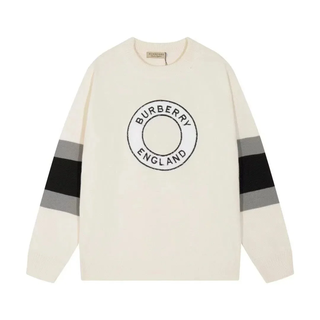 Burberry Burberry Cream Logo Knit Sweater Cream - 1