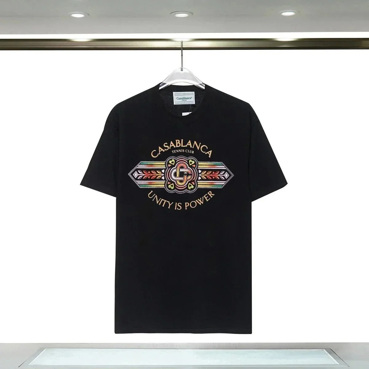 Casablanca Casablanca Tennis Club Unity Is Power Black T-Shirt Black - 1