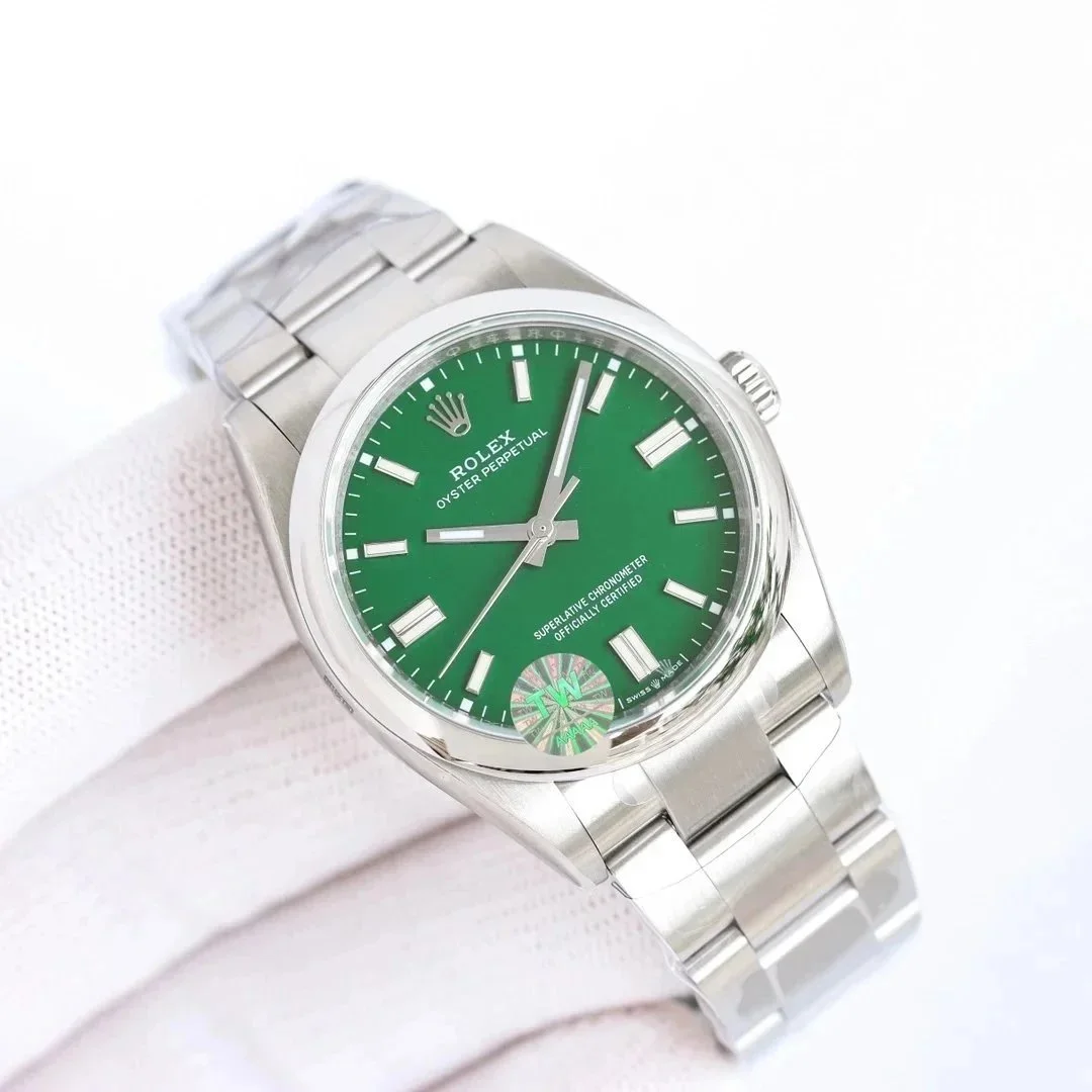 Rolex Rolex Oyster Perpetual Green Dial Stainless Steel Watch Green - 1