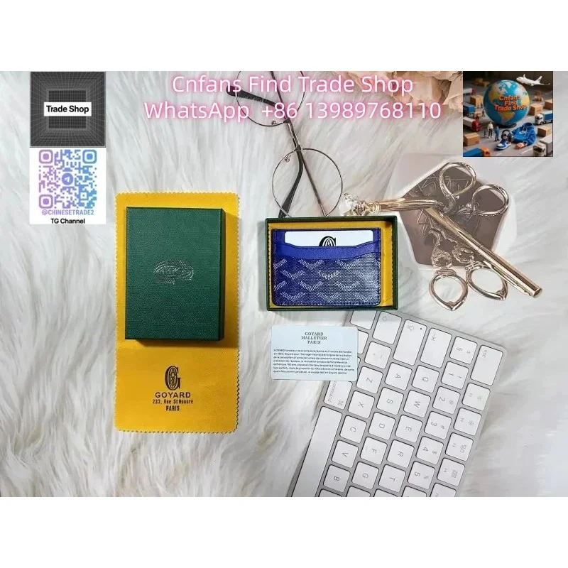 Goyard Goyard Saint Louis Blue Leather Wallet Blue - 1