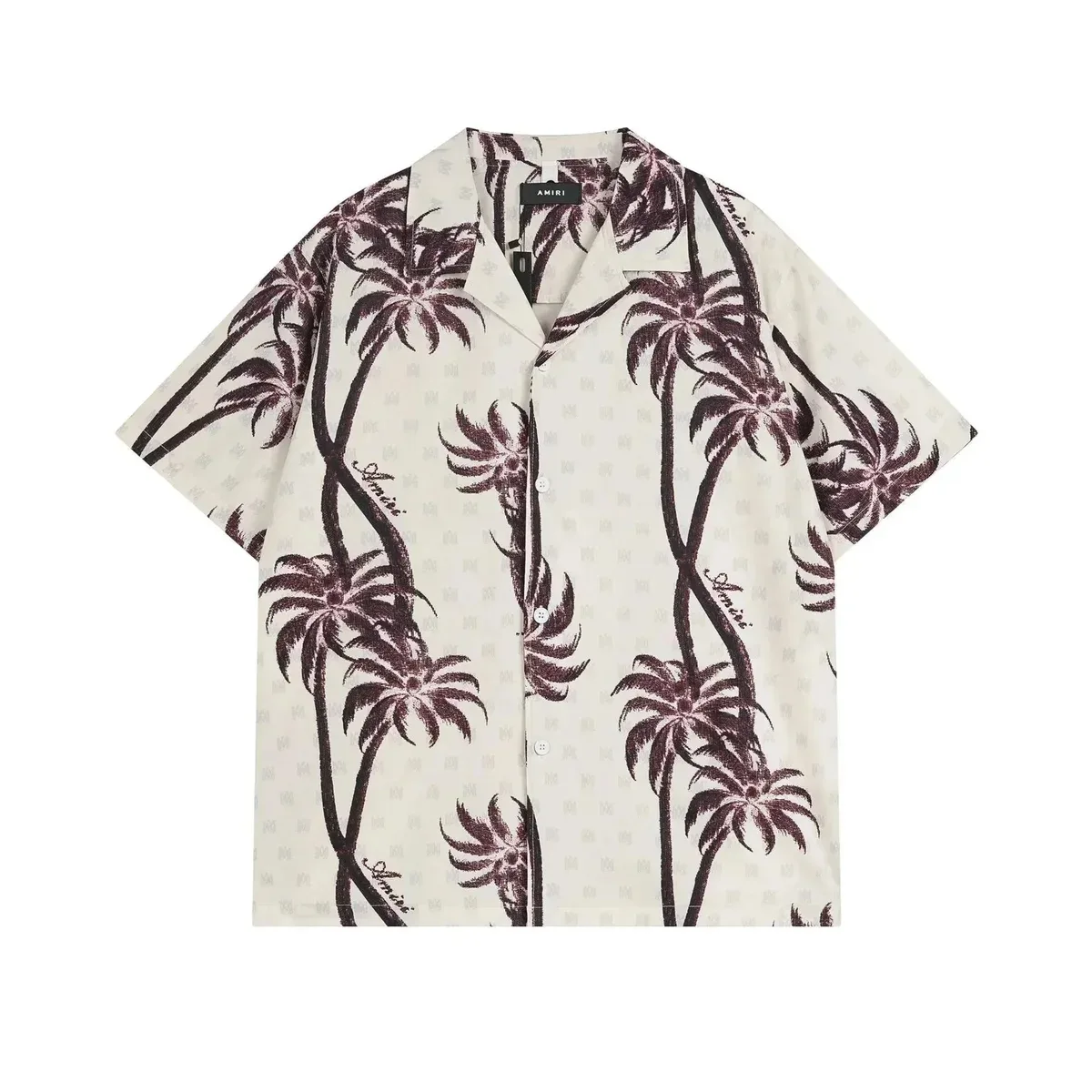 Amiri Amiri Palm Tree Print Button-Up Shirt White White - 1