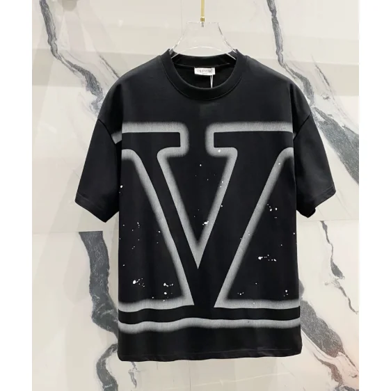 Valentino Valentino V Logo Black T-Shirt Black - 1