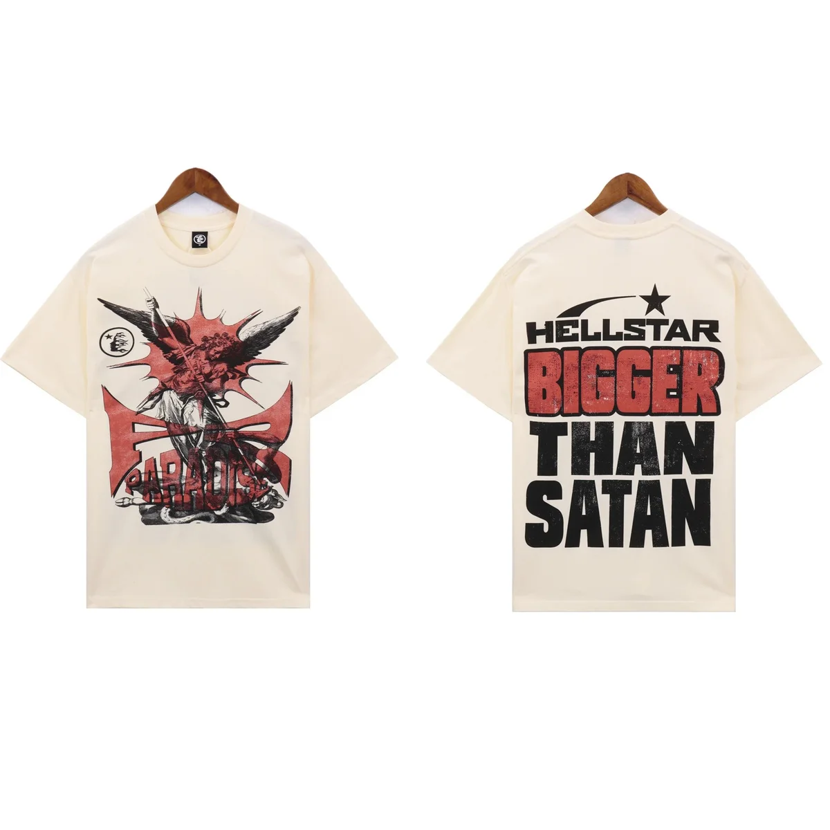 Hellstar Hellstar Bigger Than Satan Cream T-Shirt Cream - 1