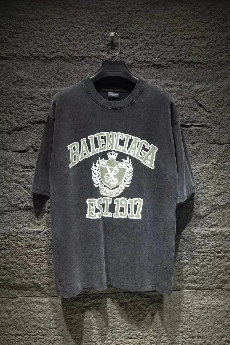 Balenciaga Balenciaga College Logo T-Shirt Black Black - 1