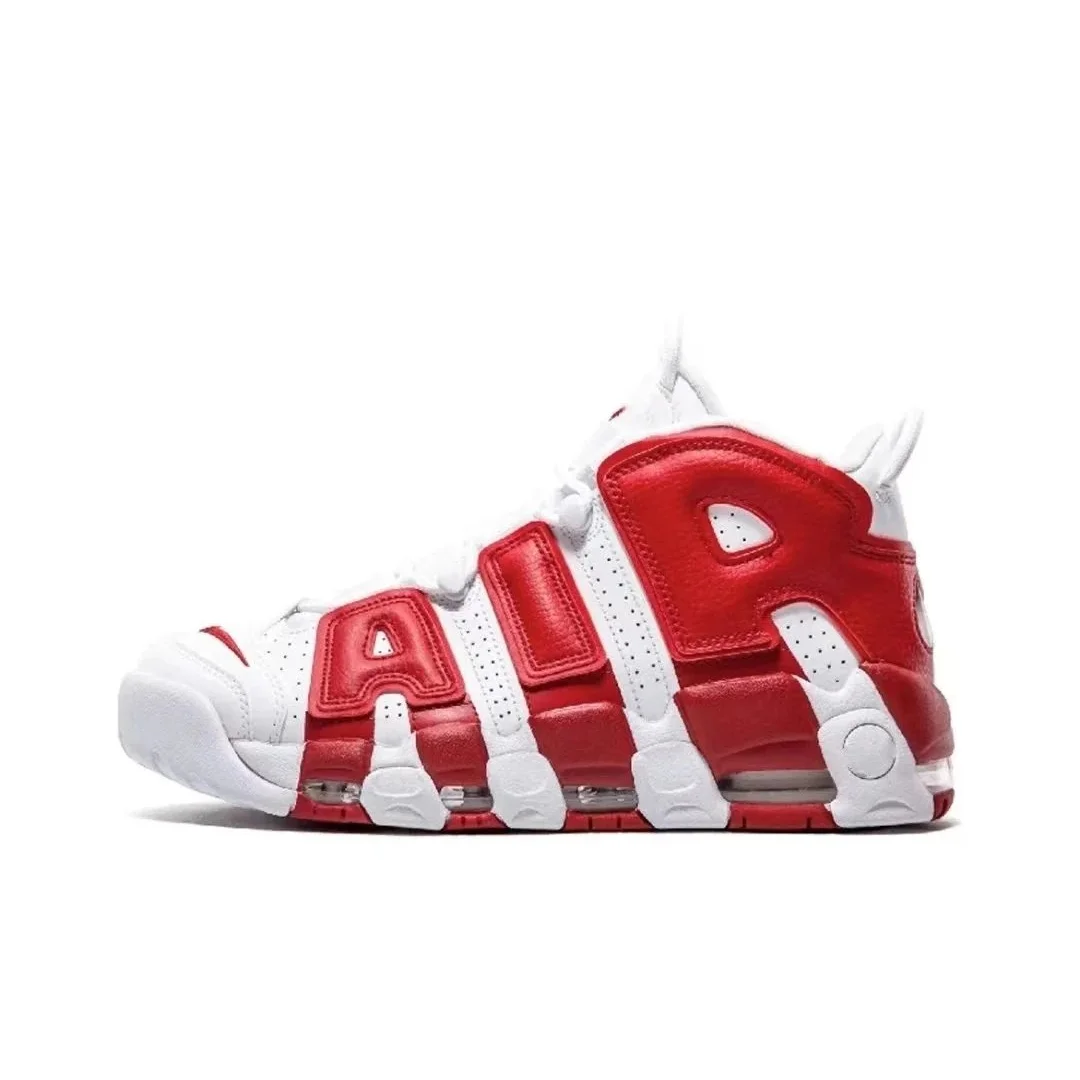 Nike Nike Air More Uptempo Triple White/University Red Sneakers Red - 1