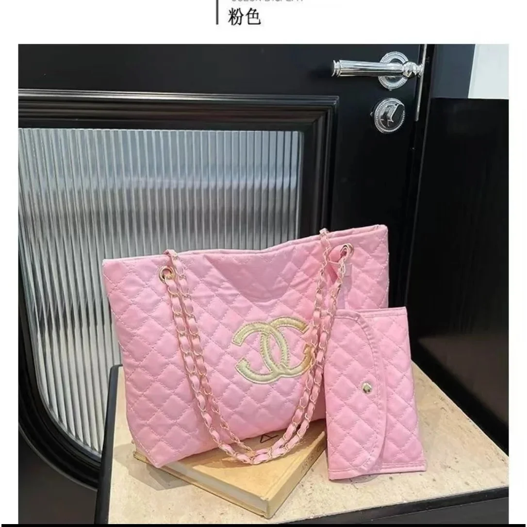 Chanel Classic Flap Pink Quilted Tote with CC Logo