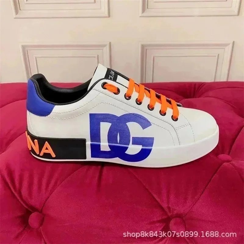 Dolce & Gabbana Dolce & Gabbana DG Logo Sneakers White/Blue/Orange White - 1