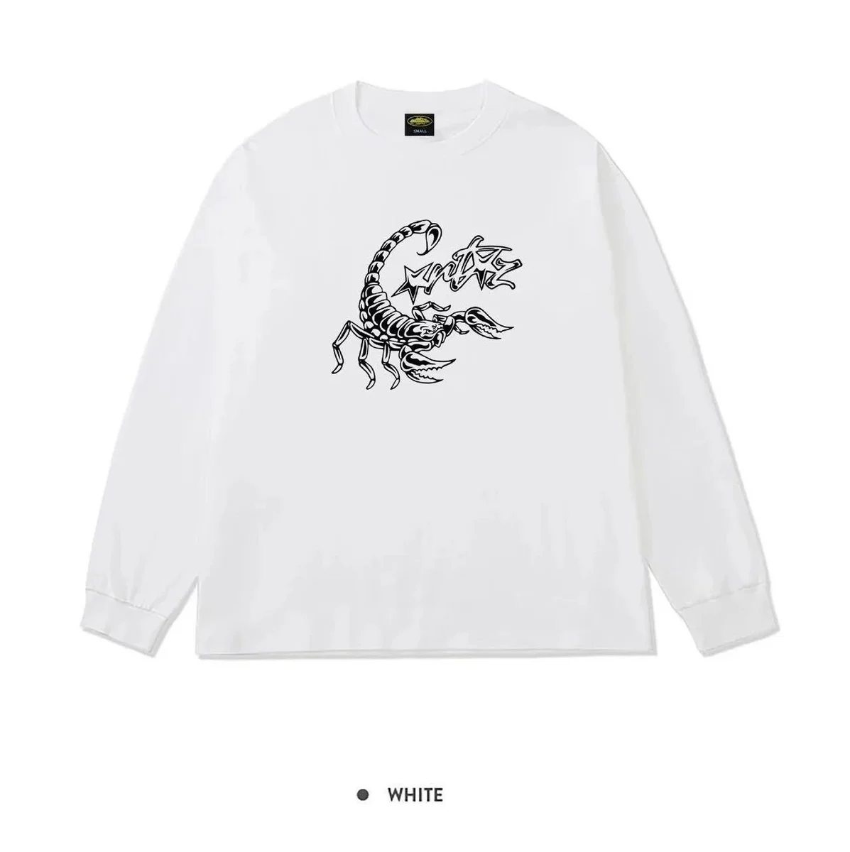 Other White Scorpion Graphic Long Sleeve T-Shirt White - 1