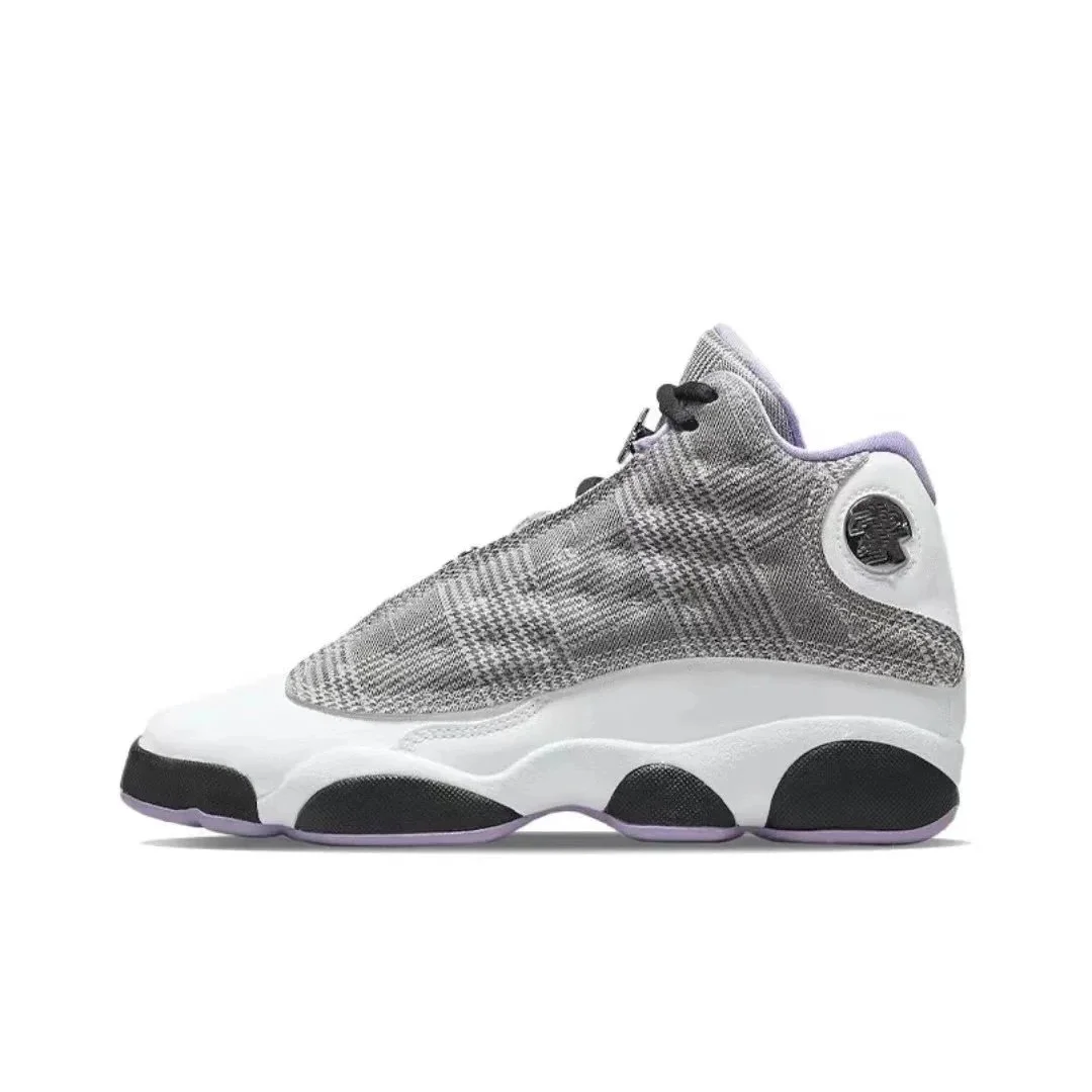 Jordan Nike Air Jordan 13 Grey Plaid Sneakers Grey