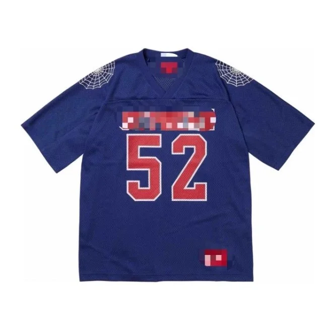 Supreme Blue Mesh Jersey with Red '52' Number Navy - 1