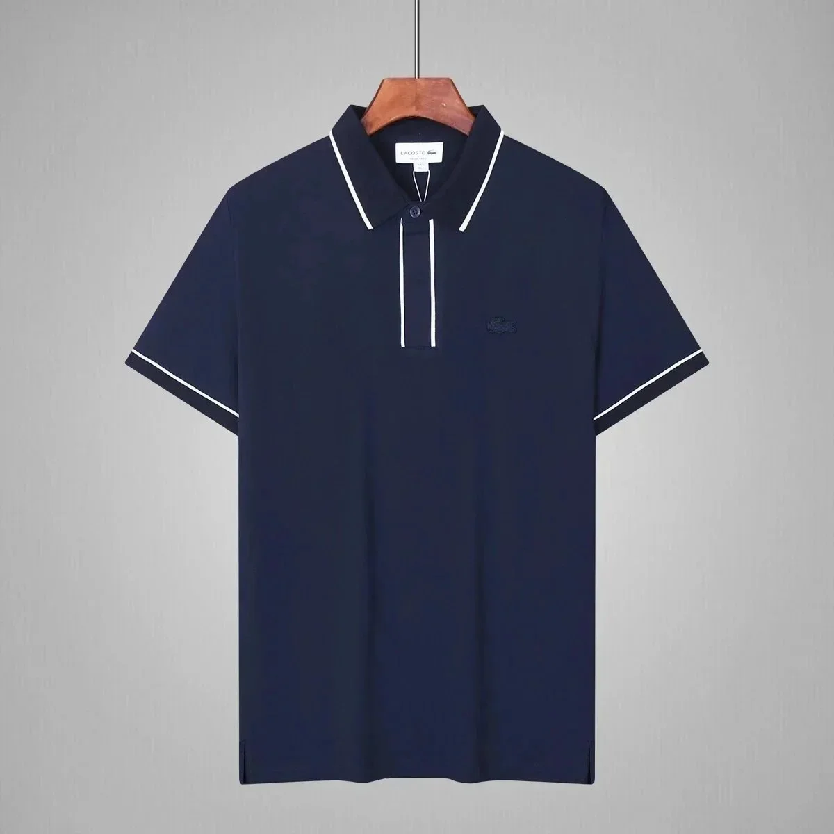 Lacoste Lacoste L.12.12 Navy Polo Shirt with White Trim Navy - 1