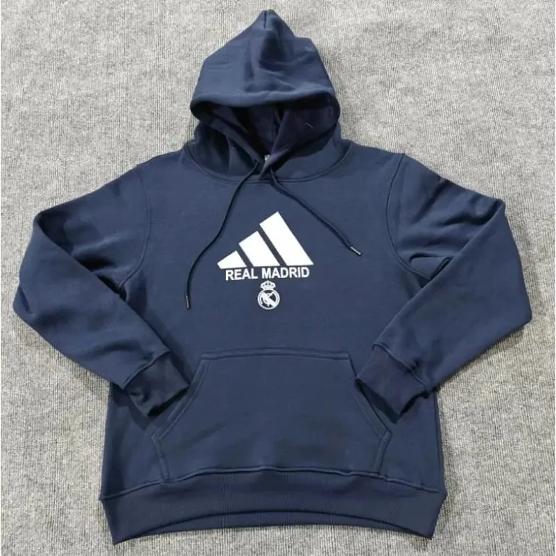 Real Madrid Adidas Real Madrid Navy Hoodie Navy - 1