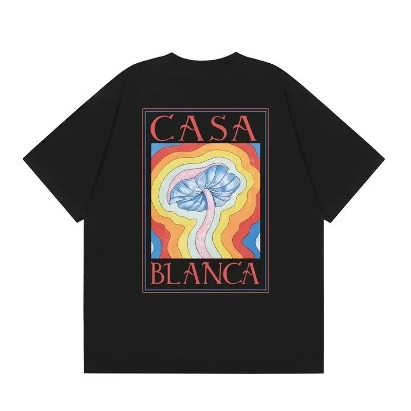Casablanca Black 'Casa Blanca' Mushroom Print T-Shirt Black - 1