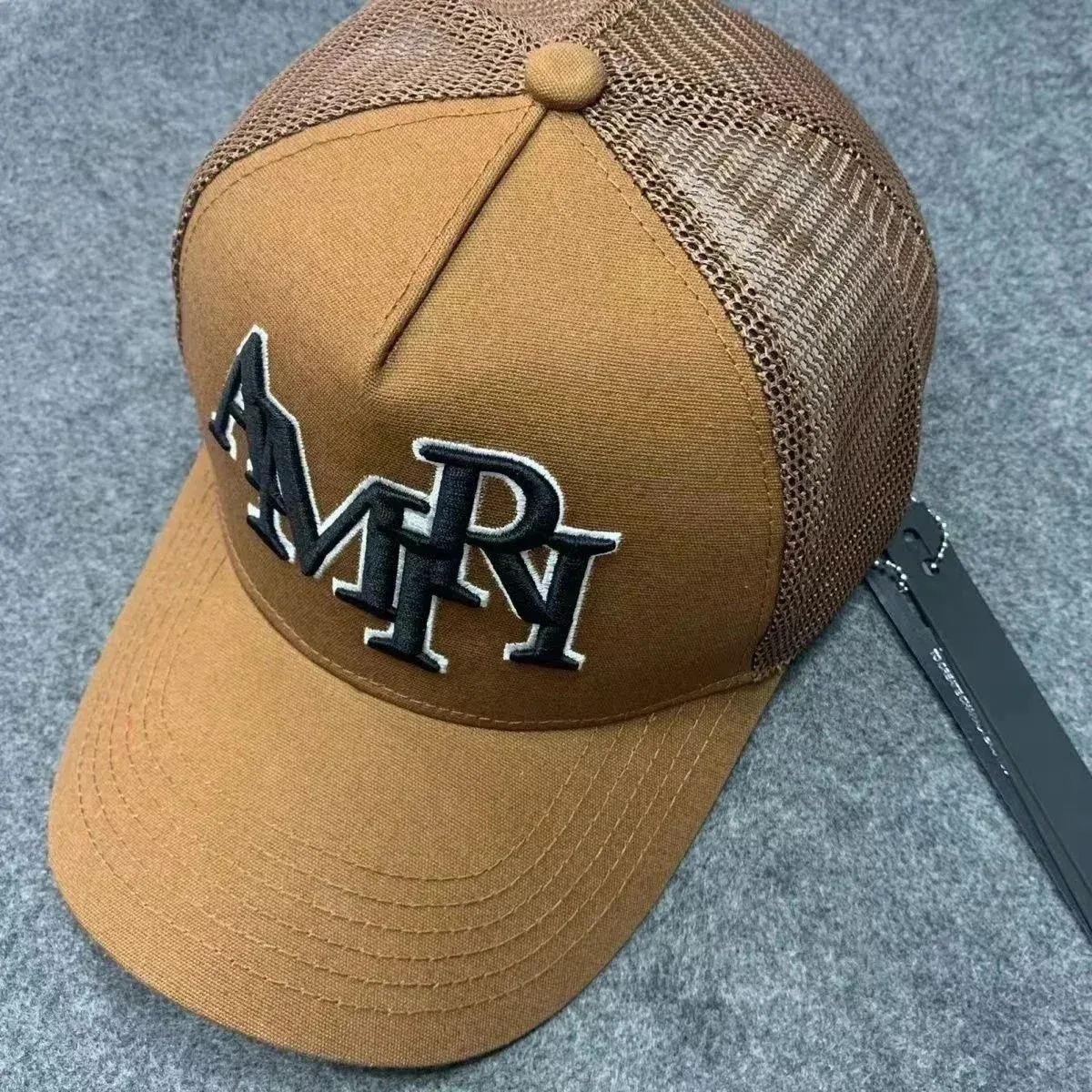 Amiri Amiri Tan Mesh Trucker Cap Brown - 1
