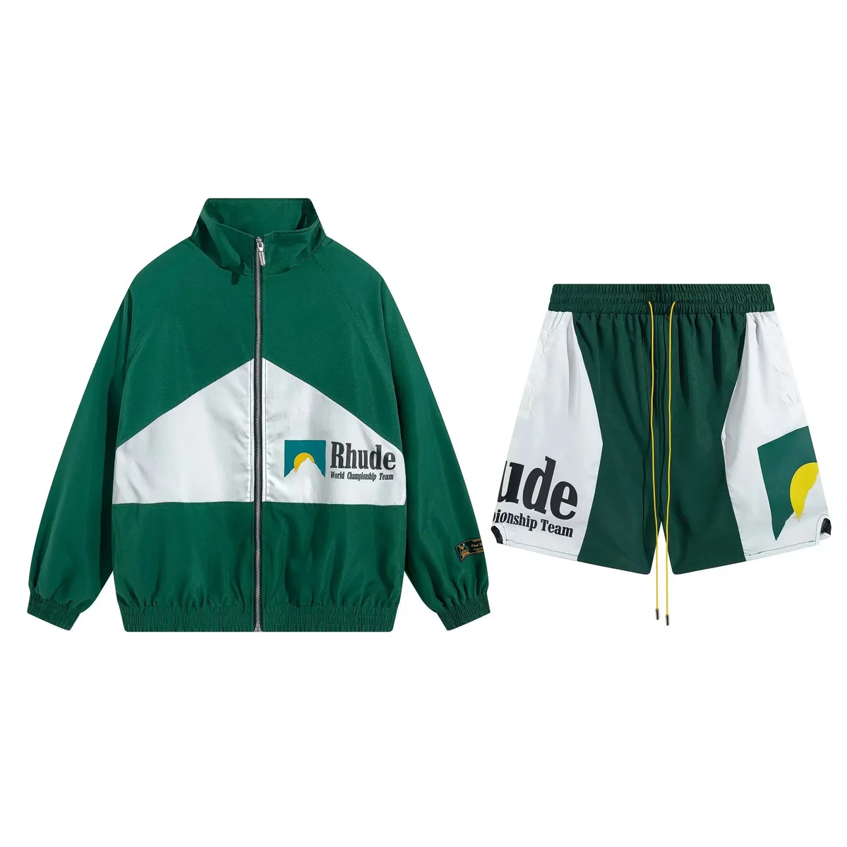 Rhude Rhude Rhecess Green & White Track Set Green - 1