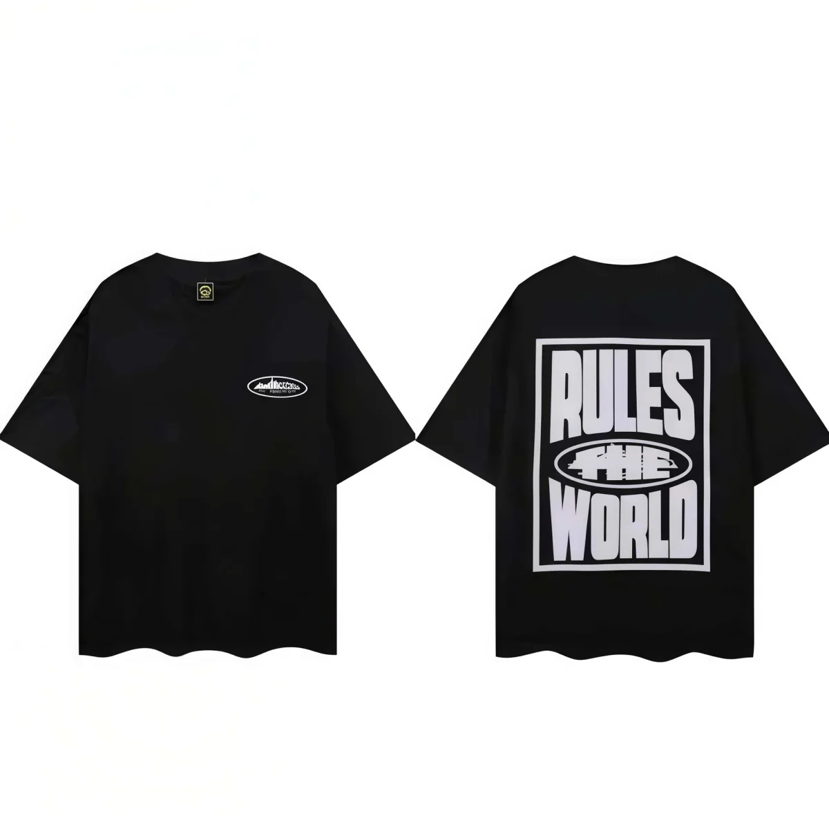 Other Black 'Rules the World' Graphic T-Shirt Black - 1