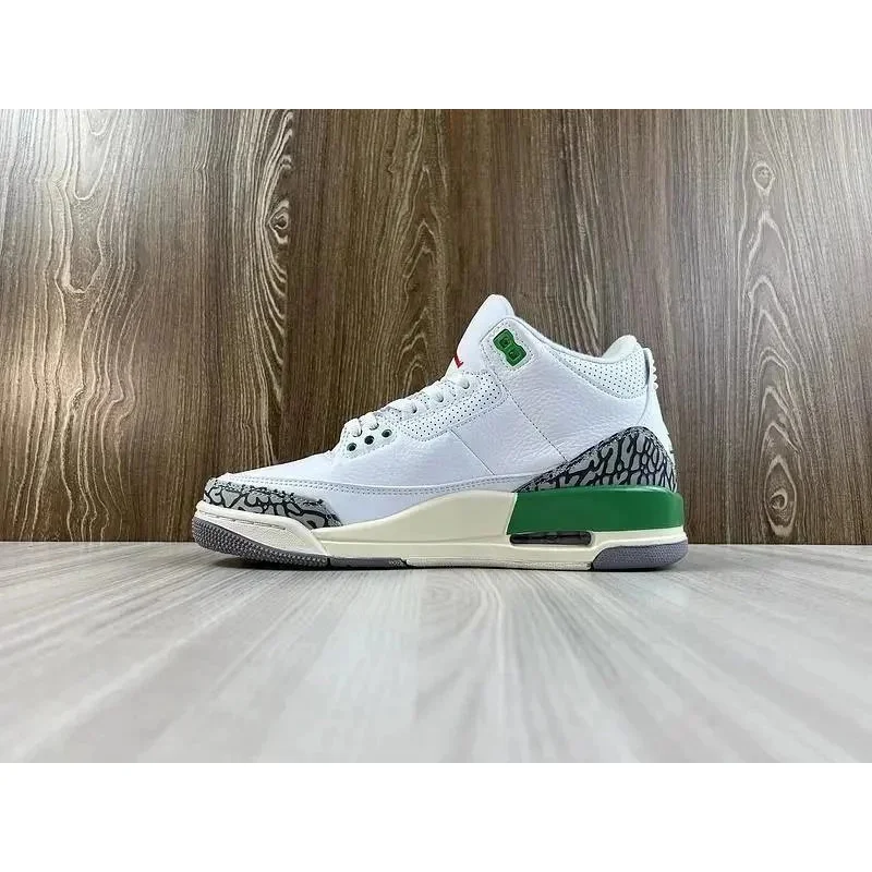 Jordan Nike Air Jordan 3 White/Green/Black Sneakers White - 1