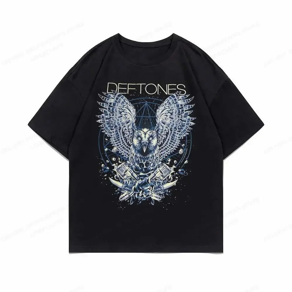 Other Deftones Owl Graphic T-Shirt Black Black - 1