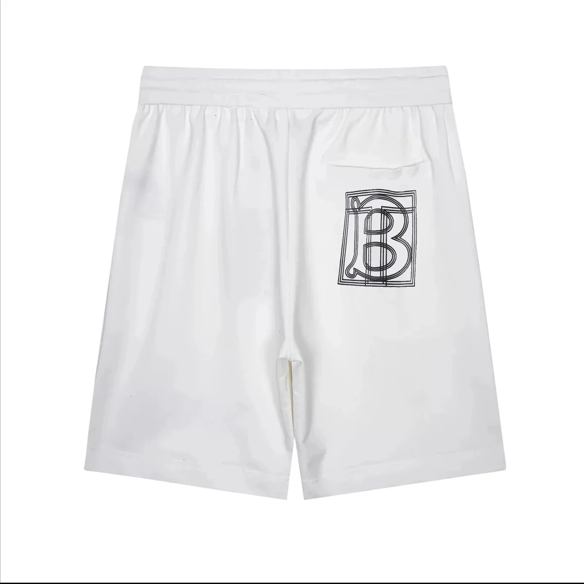 Burberry Burberry White 'B' Logo Shorts White - 1
