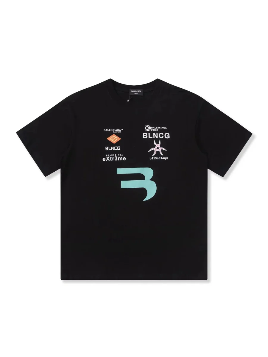 Balenciaga Balenciaga Black BLNCG Graphic T-Shirt Black - 1