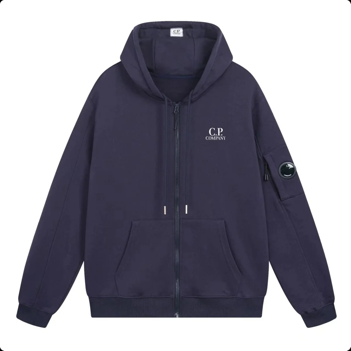 CP Company CP Company Navy Solid Hoodie Jacket Navy - 1